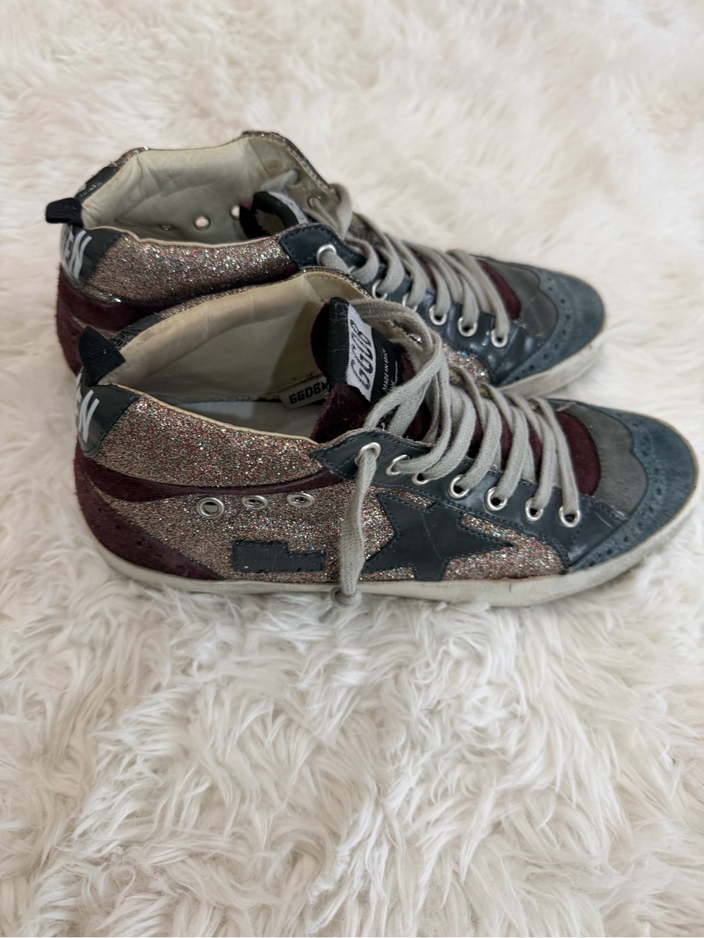 Golden Goose GGDB Mid Star Glitter Suede
Sneakers Size 38 US 8 Women's